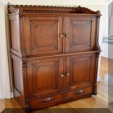F79. Eastlake cabinet. 62”h x 41”w x 16”d - $425 
